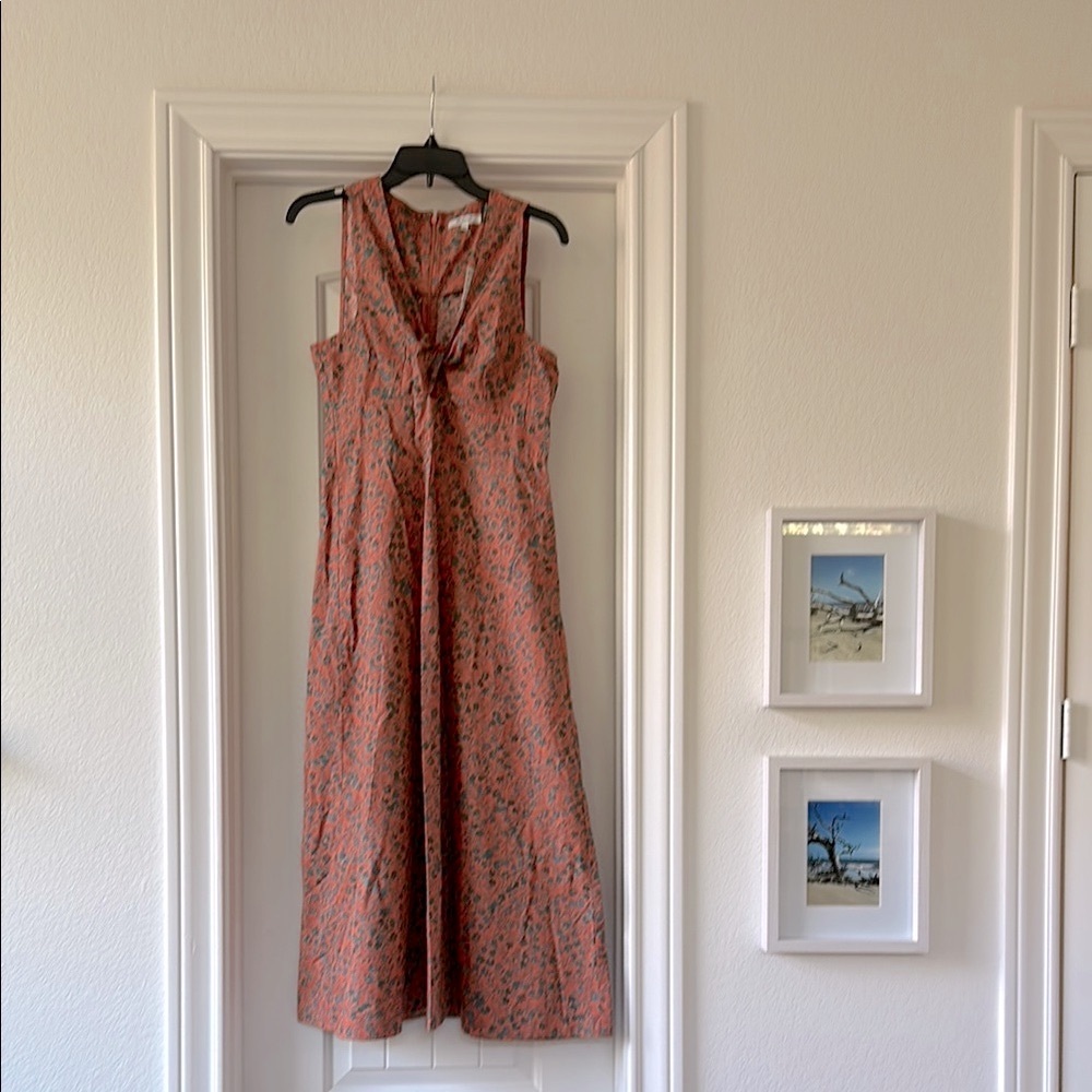 Madewell Gold Twist Front A-Line Dress